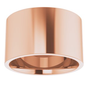 18K Yellow Or White Or Rose Gold Lightweight Comfort-Fit Flat Band