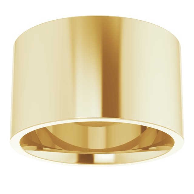 14K Yellow Gold Lightweight Flat Comfort Fit Light Band