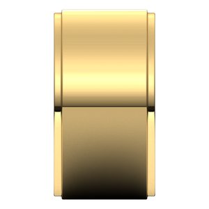 18K Yellow Or White Or Rose Gold Stepped-Edge Comfort-Fit Flat Band