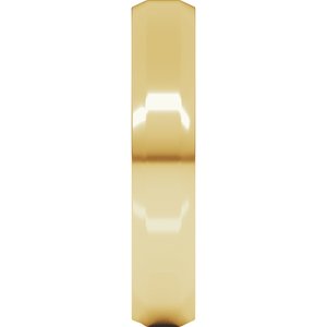 18K Yellow Or White Or Rose Gold Lightweight Beveled-Edge Flat Band