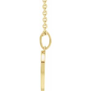 14K Yellow Gold 11.23 X 10 Mm 16-18 In Polished Sun Disc Necklace