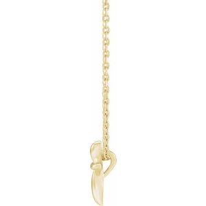 14K Yellow Gold 10 X 7.72 Mm 16-18 In Polished Cross Necklace
