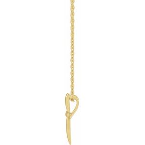 14K Yellow Gold 14.6 X 11.2 Mm 16-18 In Polished Cross Necklace