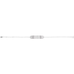Sterling Silver 34.5 X 8 Mm 6 1/2-7 1/2 In Polished Engravable Curved Medical Id Bracelet