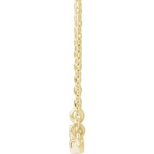 14K Yellow Gold Round 1.7Mm F+ Vs French-Set Bar Necklace, Length: 18 In