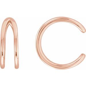 14K Rose Gold Metal Ear Cuff
