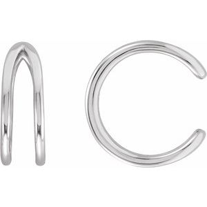 14K White Gold Metal Ear Cuff