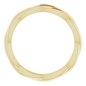 14K Yellow Or White Or Rose Gold Or Sterling Silver Or Platinum 2.2 mm Woven-Design Band