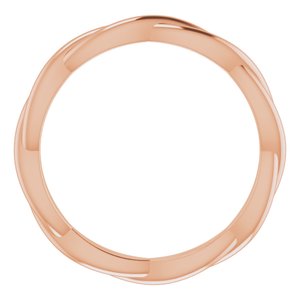 14K Yellow Or White Or Rose Gold Or Sterling Silver Or Platinum 2.2 mm Woven-Design Band