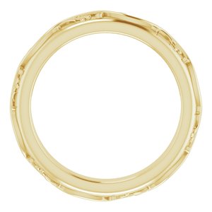 10K Yellow Gold Patterned Band Size 5