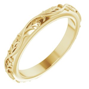 10K Yellow Gold Patterned Band Size 5