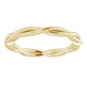 14K Yellow Or White Or Rose Gold Or Sterling Silver Or Platinum 2.2 mm Woven-Design Band