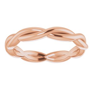 14K Yellow Or White Or Rose Gold Or Sterling Silver Or Platinum 2.2 mm Woven-Design Band