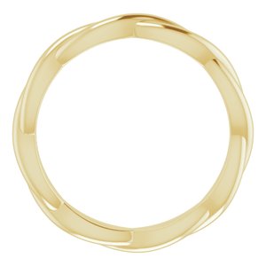 14K Yellow Or White Or Rose Gold Or Sterling Silver Or Platinum 2.2 mm Woven-Design Band