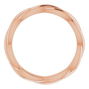 14K Yellow Or White Or Rose Gold Or Sterling Silver Or Platinum 2.2 mm Woven-Design Band
