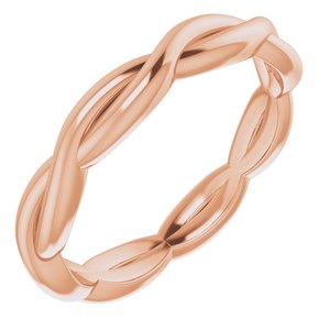 14K Yellow Or White Or Rose Gold Or Sterling Silver Or Platinum 2.2 mm Woven-Design Band