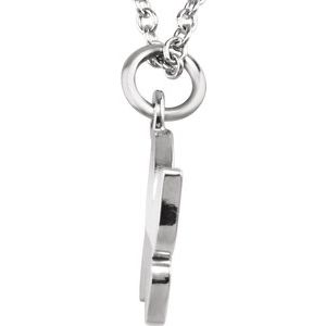 14K White Gold Polished Tiny Posh Butterfly Necklace