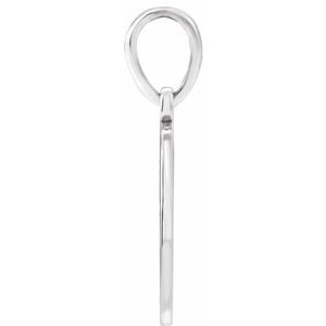 14K White Gold 18.91 X 12 Mm Polished Mother And Child Engraved Pendant