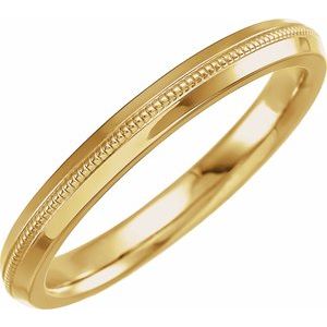 14K Yellow Gold 2.5 Mm Polished Knife Edge Band Size 8