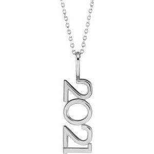 Sterling Silver 16-18 In Polished Vertical Necklace