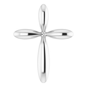 Sterling Silver 17 X 13.01 Mm 16-18 In Polished Cross Necklace