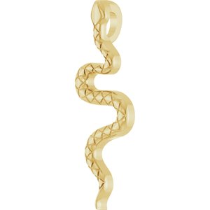14K Yellow Gold 19.5 X 6.76 Mm Polished Snake Pendant