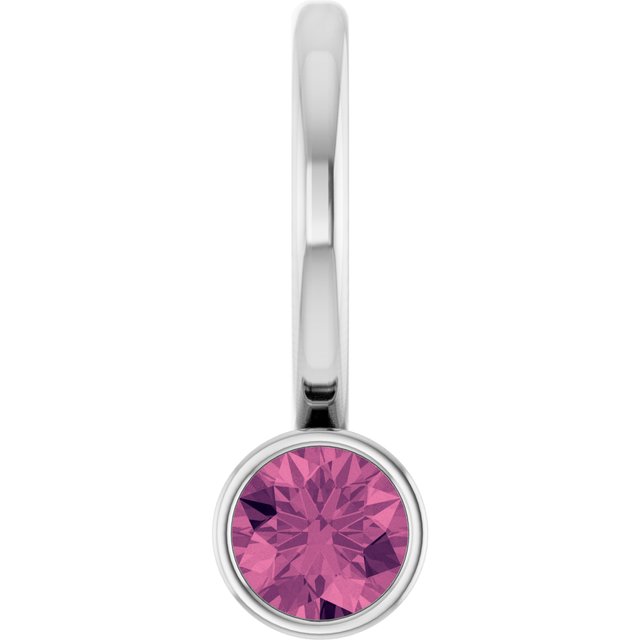 14K Yellow Or White Gold Or Sterling Silver Round 3 Mm Polished Natural Gem Charm/Pendant