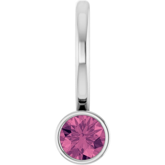 14K Yellow Or White Gold Or Sterling Silver Round 3 Mm Polished Natural Gem Charm/Pendant