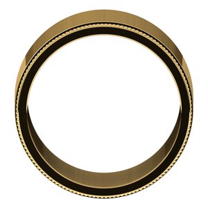18K Yellow Or White Or Rose Gold Milgrain Standard Fit Flat Band