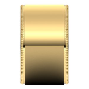 18K Yellow Or White Or Rose Gold Milgrain Standard Fit Flat Band