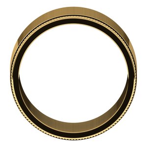 18K Yellow Or White Or Rose Gold Milgrain Standard Fit Flat Band