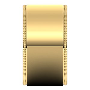 18K Yellow Or White Or Rose Gold Milgrain Standard Fit Flat Band
