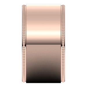 18K Yellow Or White Or Rose Gold Milgrain Standard Fit Flat Band
