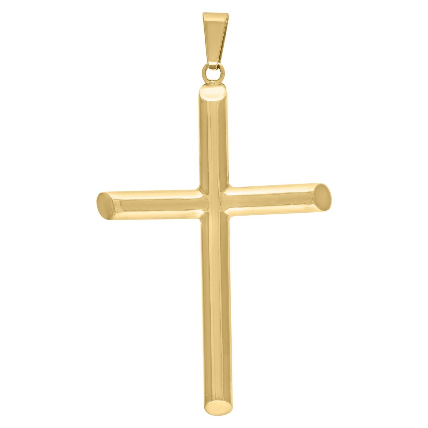 Sterling Silver Unisex Hollow Tube Cross Religious Charm Pendant