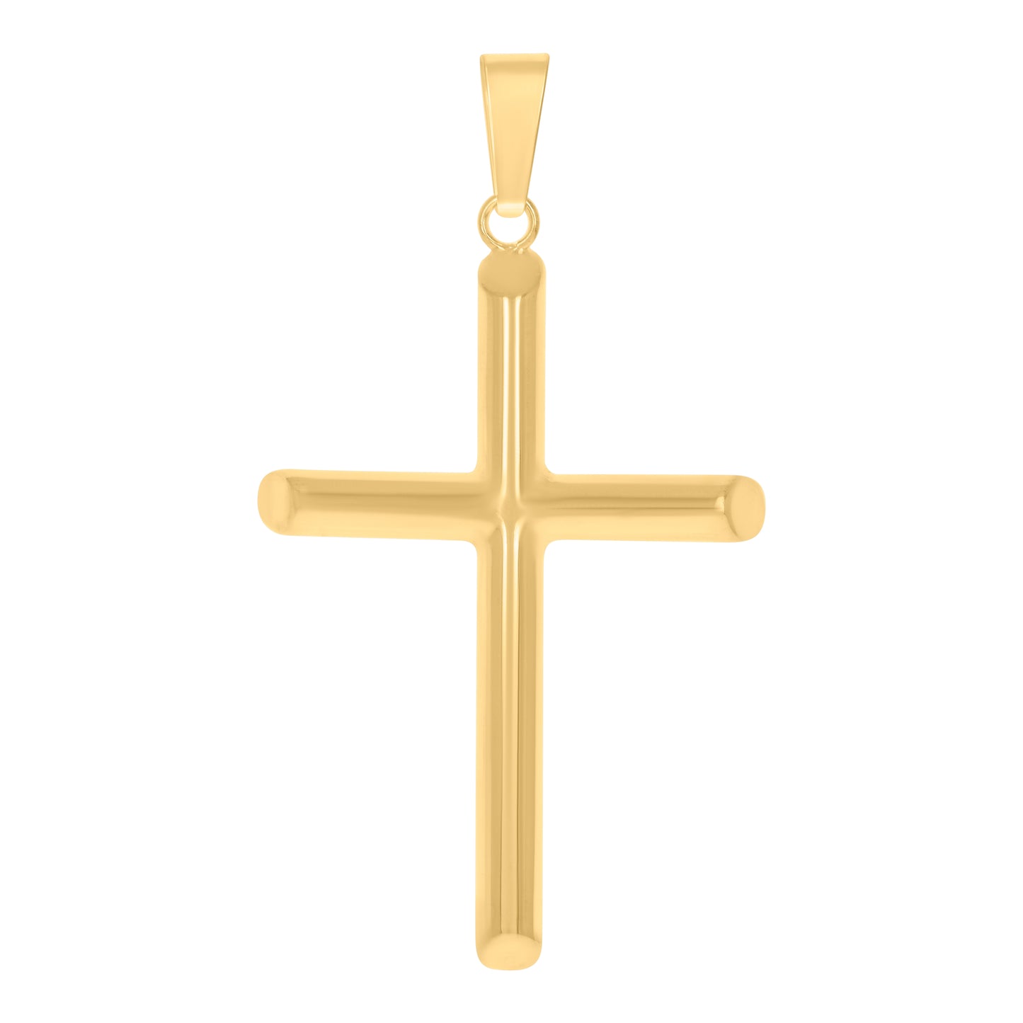 Sterling Silver Unisex Hollow Tube Cross Religious Charm Pendant