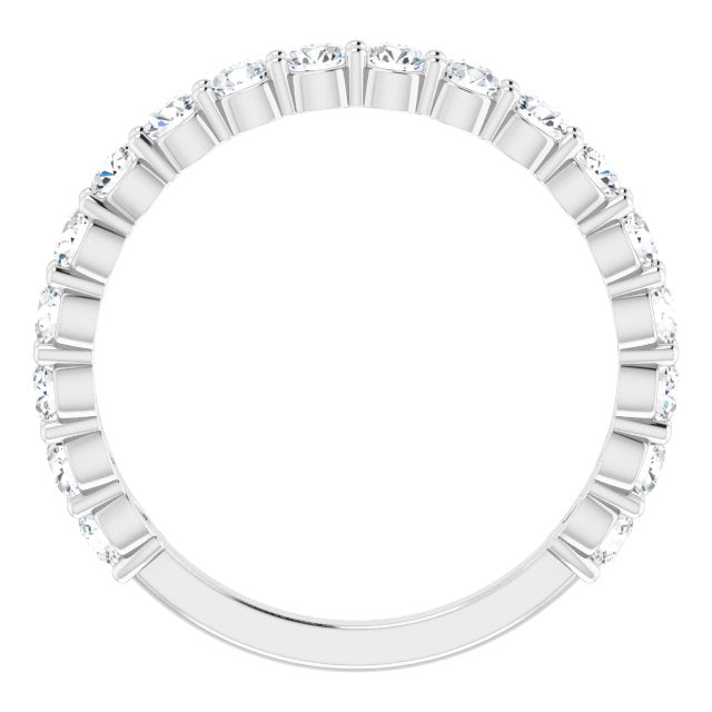 14K Yellow Or White Or Rose Gold Or Platinum Round  I1, G-H Polished Natural Diamond Matching Band, Size 7