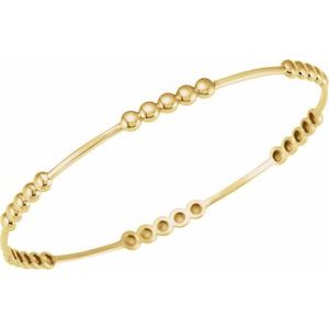14K Yellow Gold 7 3/4 In Polished Bangle Bracelet