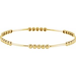 14K Yellow Gold 7 3/4 In Polished Bangle Bracelet