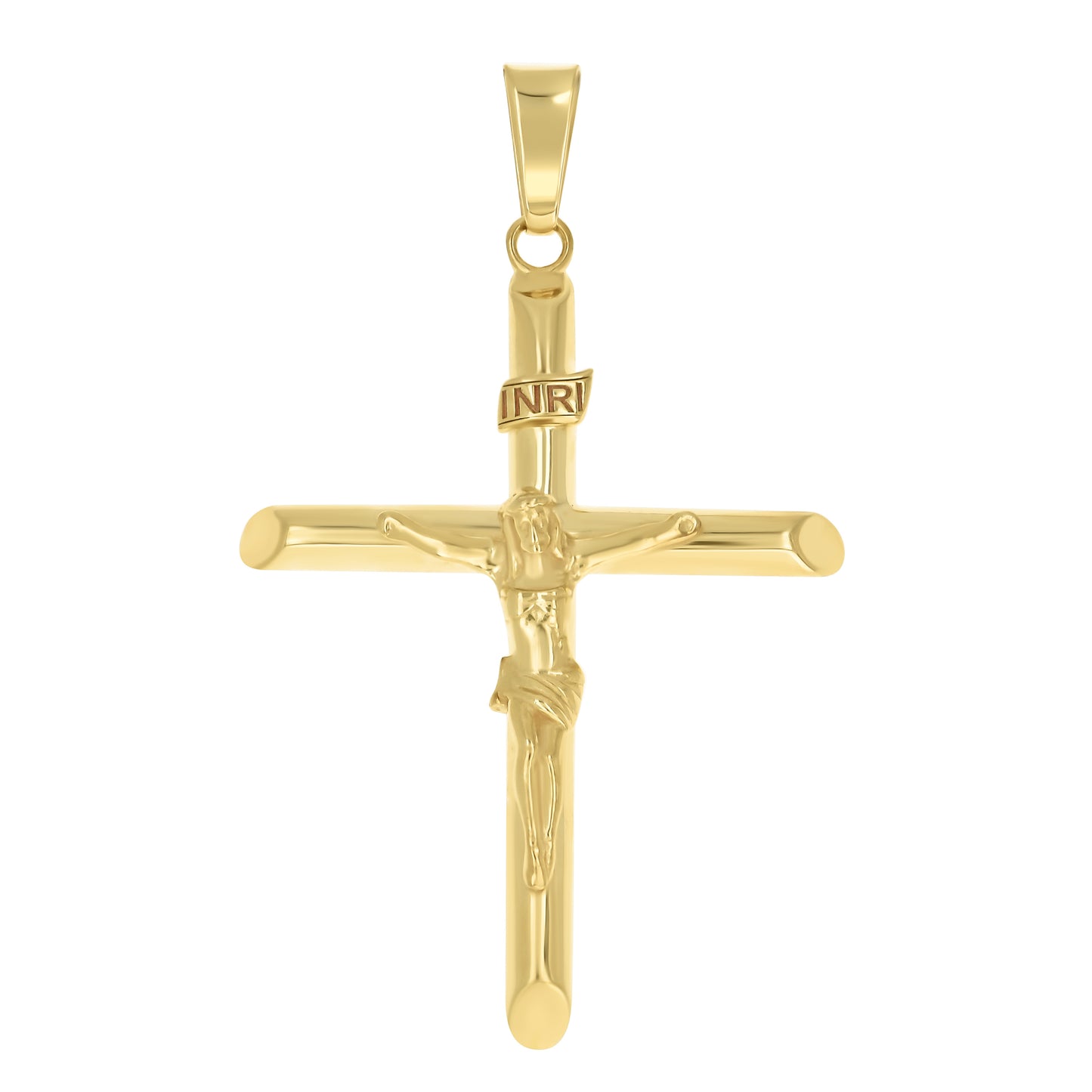 Sterling Silver Unisex Religious Inri Crucifix Charm Pendant
