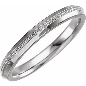 14K White Gold 2.5 Mm Polished Knife Edge Band Size 7
