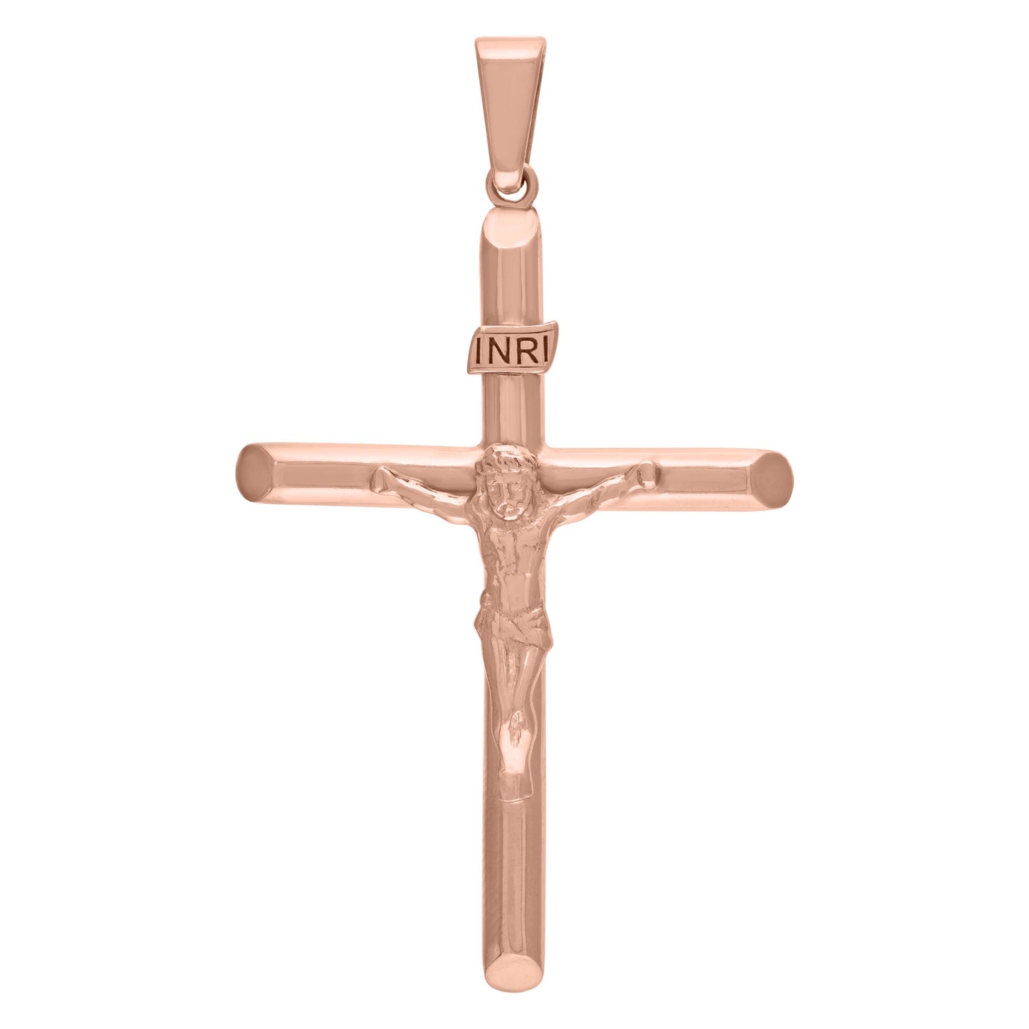 Sterling Silver Unisex Religious Inri Crucifix Charm Pendant
