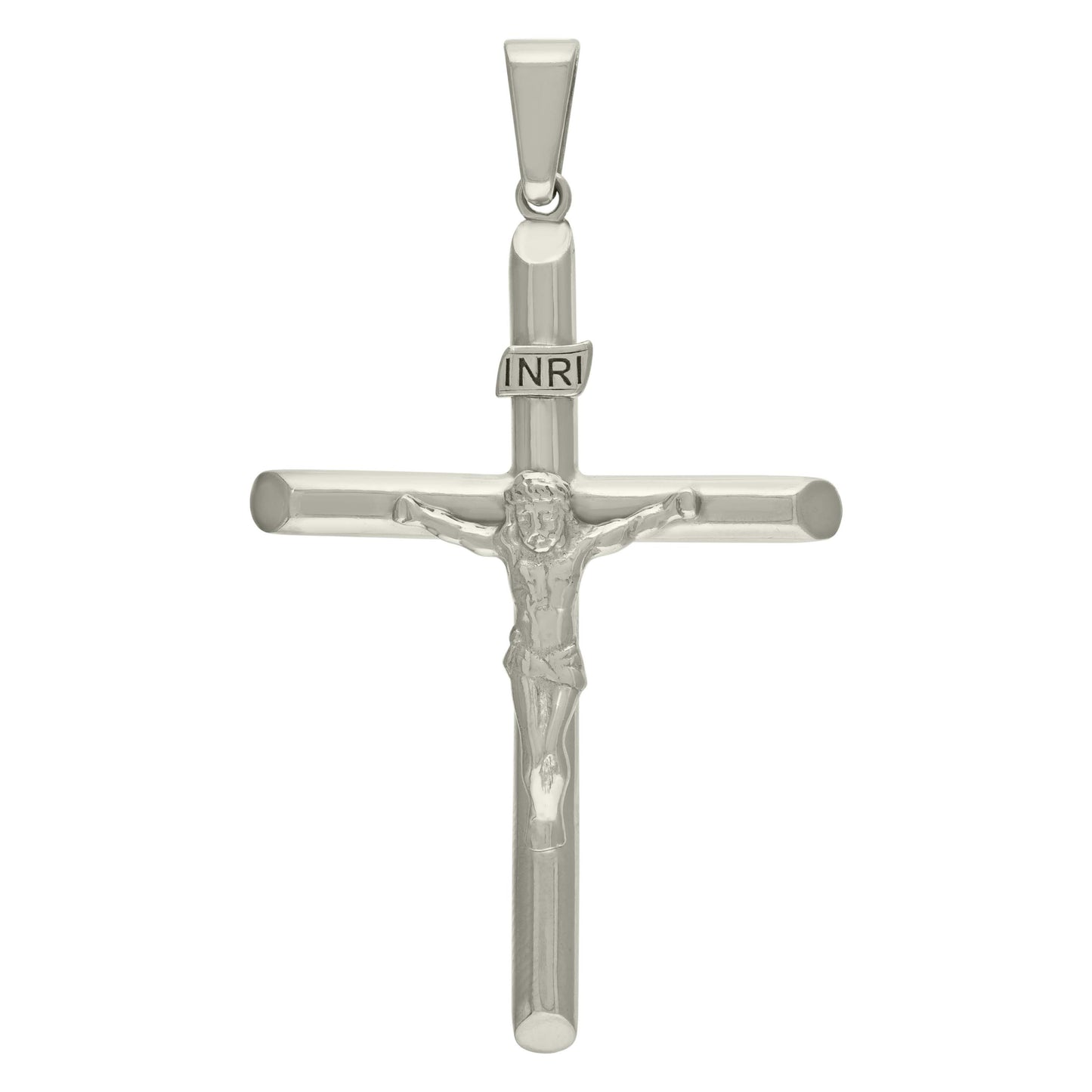 Sterling Silver Unisex Religious Inri Crucifix Charm Pendant