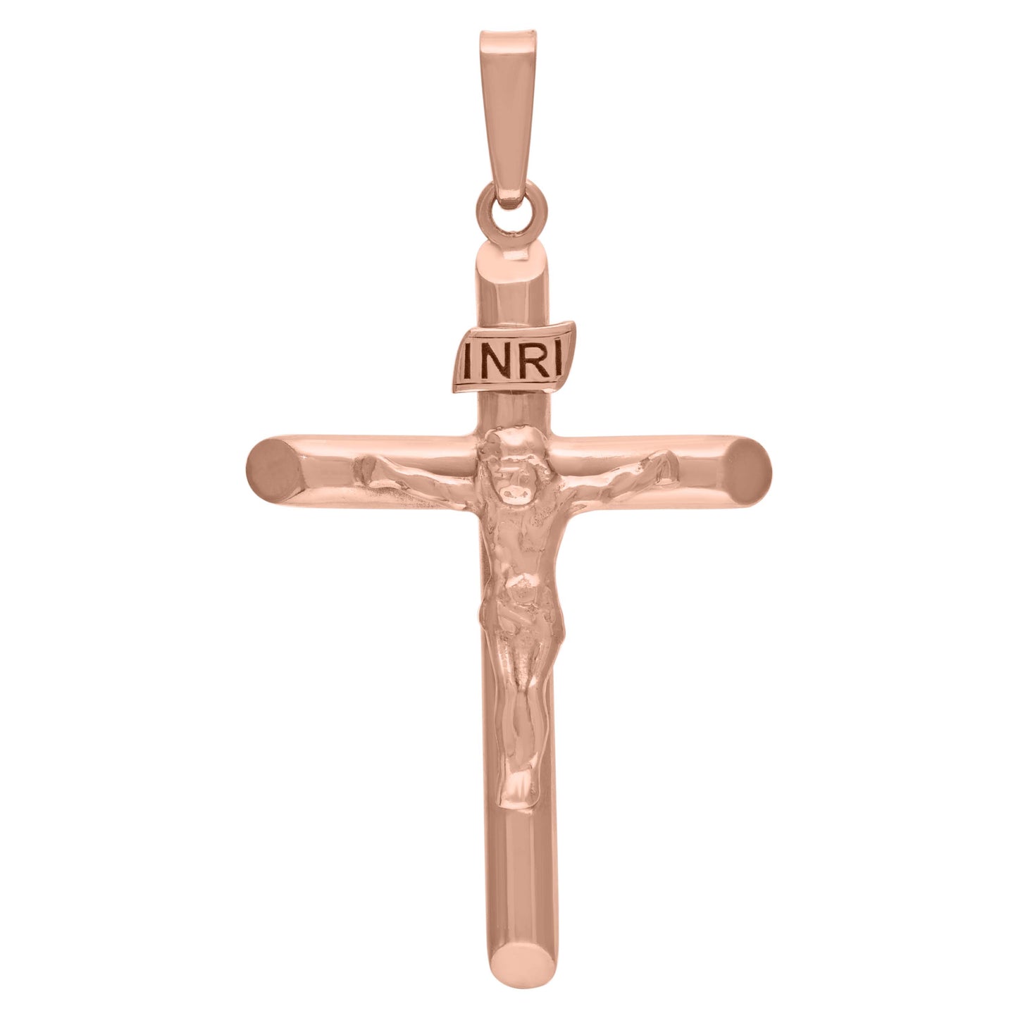 Sterling Silver Unisex Religious Inri Crucifix Charm Pendant