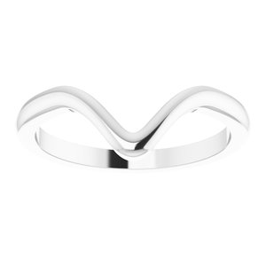 14K White Gold Square All Sizes Polished Matching Band