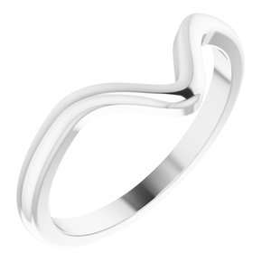 14K White Gold Square All Sizes Polished Matching Band