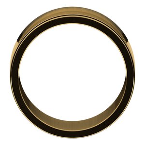 14K Yellow Or White Or Rose Gold Milgrain Stepped-Edge Flat Band