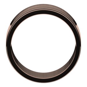 14K Yellow Or White Or Rose Gold Milgrain Stepped-Edge Flat Band