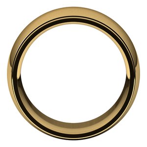 18K Yellow Or White Or Rose Gold Milgrain Stepped-Edge Comfort-Fit Half Round Band