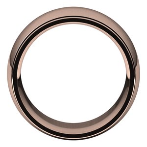 18K Yellow Or White Or Rose Gold Milgrain Stepped-Edge Comfort-Fit Half Round Band