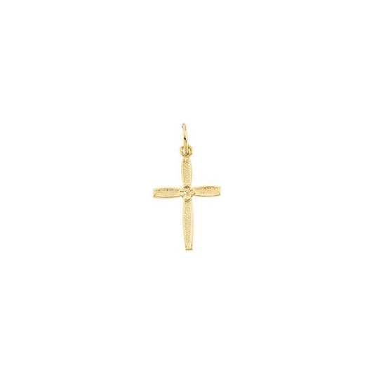 14K Yellow Gold 14 X 10 Mm Polished Youth Cross Pendant
